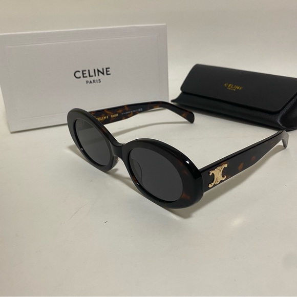 Celine Black Sunglasses with Gold Accents💕💕💕 - Picture 1 of 8